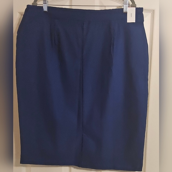 Ashley Stewart Elegant Navy Blue Women's Skirt - Picture 2 of 2